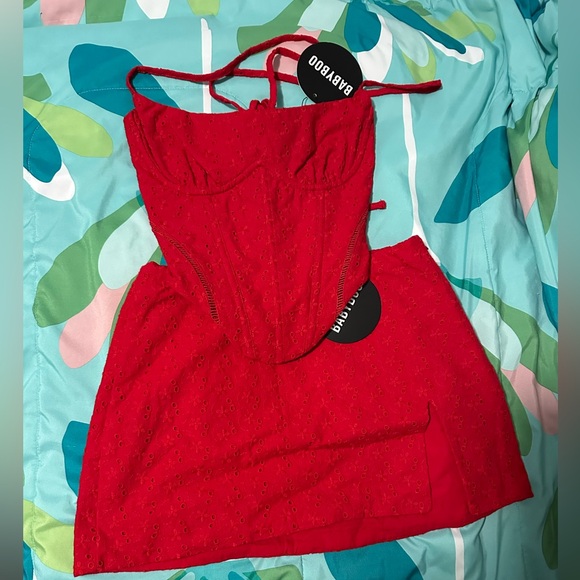 Babyboo Erika Set in Red, size Small - Picture 5 of 11